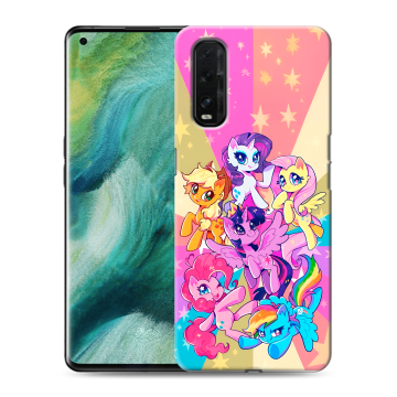 Силиконовый противоударный чехол на OPPO Find X2 с принтом My little pony Дружба чудо Силиконовый противоударный чехол на OPPO Find X2 с принтом My little pony Дружба чудо