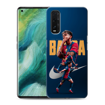 Силиконовый противоударный чехол на OPPO Find X2 с принтом Барселона Barca Yamal Силиконовый противоударный чехол на OPPO Find X2 с принтом Барселона Barca Yamal