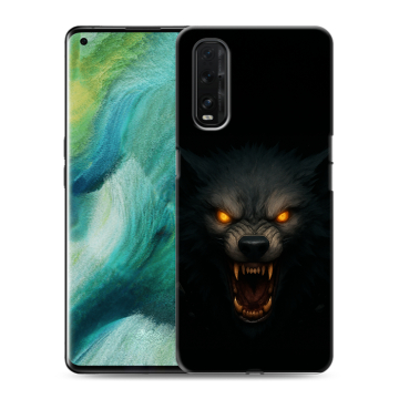 Силиконовый противоударный чехол на OPPO Find X2 с принтом Волк Силиконовый противоударный чехол на OPPO Find X2 с принтом Волк