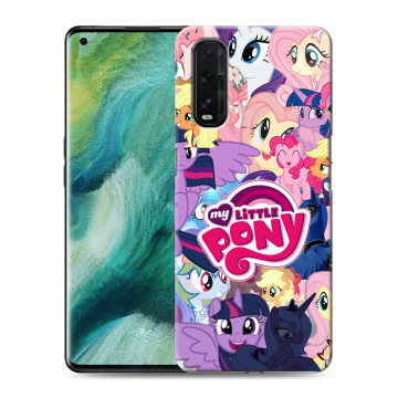 Силиконовый противоударный чехол на OPPO Find X2 с принтом My little pony Дружба чудо Силиконовый противоударный чехол на OPPO Find X2 с принтом My little pony Дружба чудо