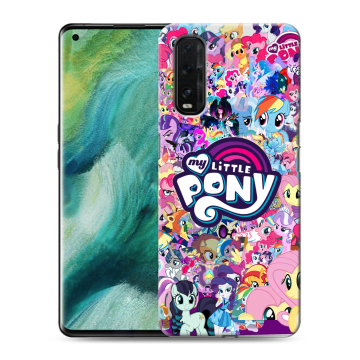 Силиконовый противоударный чехол на OPPO Find X2 с принтом My little pony Дружба чудо