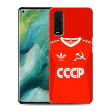 Силиконовый противоударный чехол на OPPO Find X2 с принтом Флаг Герб СССР Силиконовый противоударный чехол на OPPO Find X2 с принтом Флаг Герб СССР