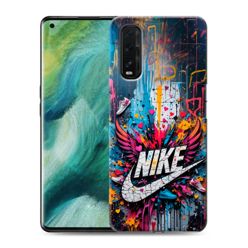Силиконовый противоударный чехол на OPPO Find X2 с принтом Nike Найк