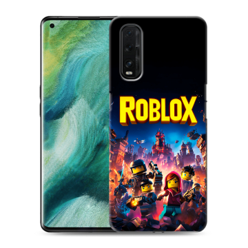 Силиконовый противоударный чехол на OPPO Find X2 с принтом Roblox Роблокс