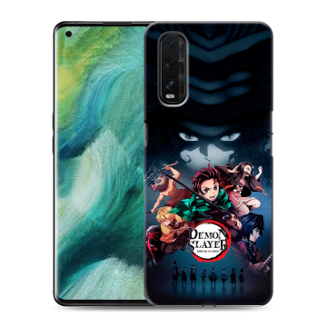 Силиконовый противоударный чехол на OPPO Find X2 с принтом Demon Slayer Клинок рассекающий демонов