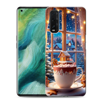 Силиконовый противоударный чехол на OPPO Find X2 с принтом Новый год Силиконовый противоударный чехол на OPPO Find X2 с принтом Новый год