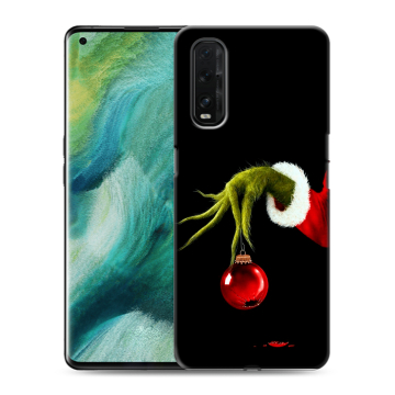 Силиконовый противоударный чехол на OPPO Find X2 с принтом Новый год Гринч Силиконовый противоударный чехол на OPPO Find X2 с принтом Новый год Гринч