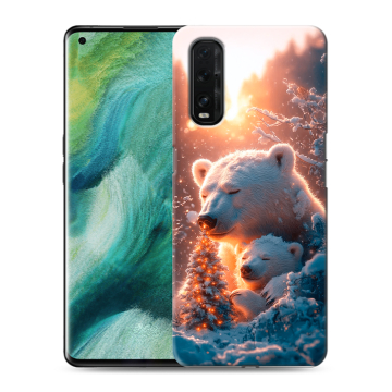 Силиконовый противоударный чехол на OPPO Find X2 с принтом Новый год Силиконовый противоударный чехол на OPPO Find X2 с принтом Новый год