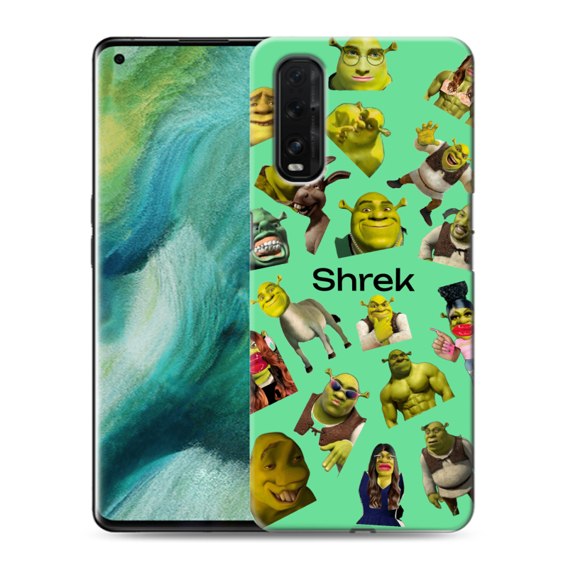Силиконовый противоударный чехол на OPPO Find X2 с принтом Шрек Shrek Силиконовый противоударный чехол на OPPO Find X2 с принтом Шрек Shrek