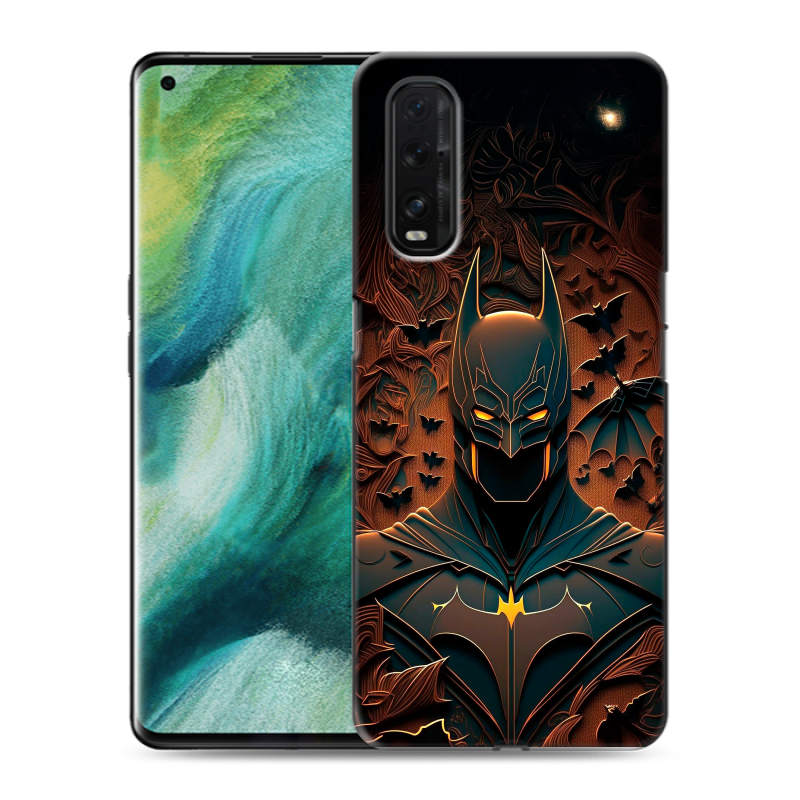 Силиконовый противоударный чехол на OPPO Find X2 с принтом Batman Бэтмен Силиконовый противоударный чехол на OPPO Find X2 с принтом Batman Бэтмен