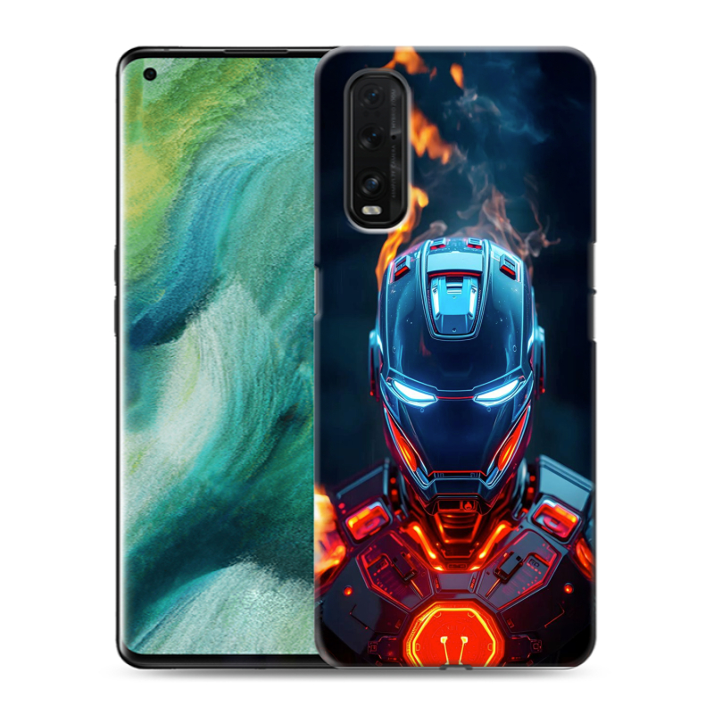 Пластиковый чехол на OPPO Find X2 с принтом IronMan Железный человек Пластиковый чехол на OPPO Find X2 с принтом IronMan Железный человек