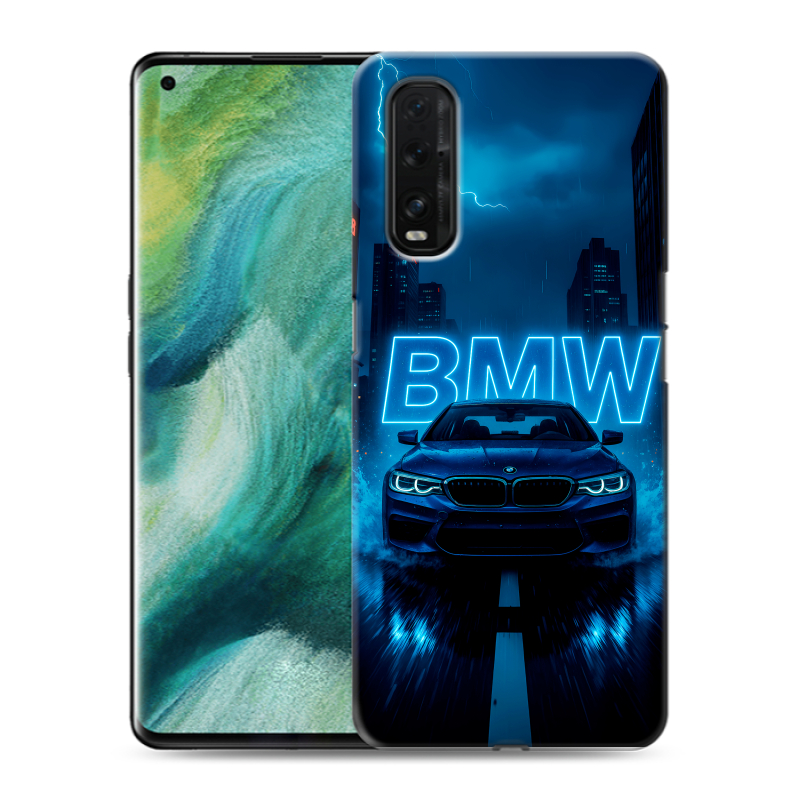 Силиконовый противоударный чехол на OPPO Find X2 с принтом BMW БМВ Силиконовый противоударный чехол на OPPO Find X2 с принтом BMW БМВ