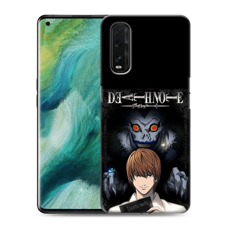 Силиконовый противоударный чехол на OPPO Find X2 с принтом Death note Тетрадь смерти Силиконовый противоударный чехол на OPPO Find X2 с принтом Death note Тетрадь смерти
