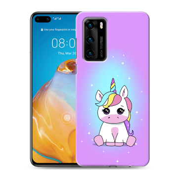 Силиконовый чехол на Huawei P40 с принтом Единорог Силиконовый чехол на Huawei P40 с принтом Единорог