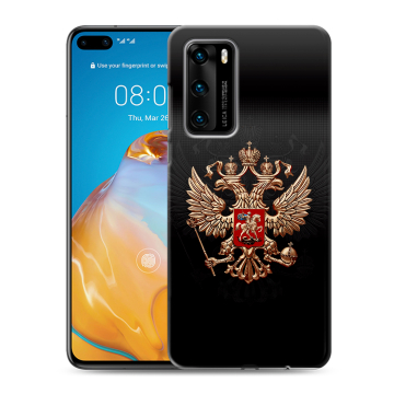Силиконовый чехол на Huawei P40 с принтом Герб России Силиконовый чехол на Huawei P40 с принтом Герб России