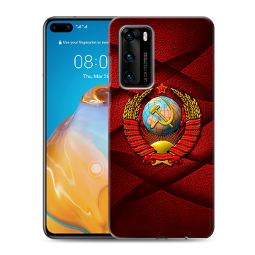 Силиконовый чехол на Huawei P40 с принтом Герб СССР Силиконовый чехол на Huawei P40 с принтом Герб СССР
