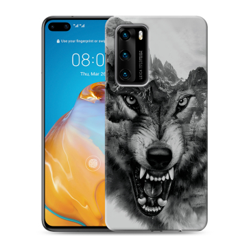Силиконовый чехол на Huawei P40 с принтом Волк Силиконовый чехол на Huawei P40 с принтом Волк