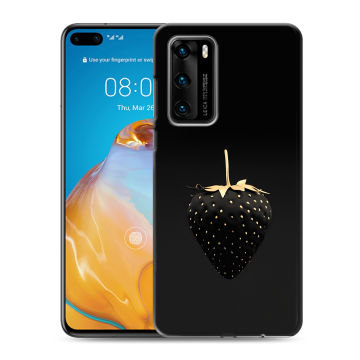 Силиконовый чехол на Huawei P40 с принтом Черная клубника Силиконовый чехол на Huawei P40 с принтом Черная клубника
