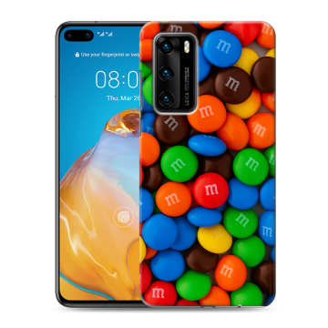 Силиконовый чехол на Huawei P40 с принтом Конфеты Силиконовый чехол на Huawei P40 с принтом Конфеты