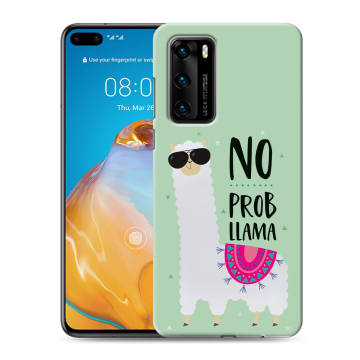Силиконовый чехол на Huawei P40 с принтом Лама Силиконовый чехол на Huawei P40 с принтом Лама