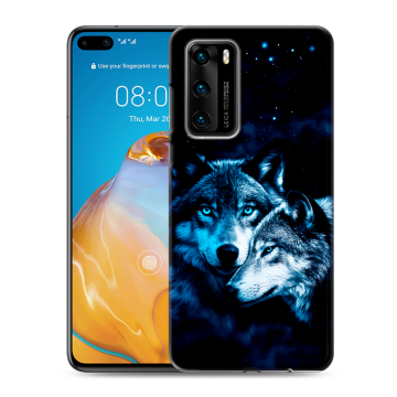 Силиконовый чехол на Huawei P40 с принтом Волки Силиконовый чехол на Huawei P40 с принтом Волки