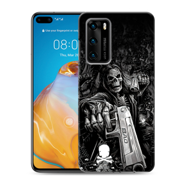 Силиконовый чехол на Huawei P40 с принтом Скелет Силиконовый чехол на Huawei P40 с принтом Скелет