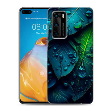 Силиконовый чехол на Huawei P40 с принтом Листья Силиконовый чехол на Huawei P40 с принтом Листья