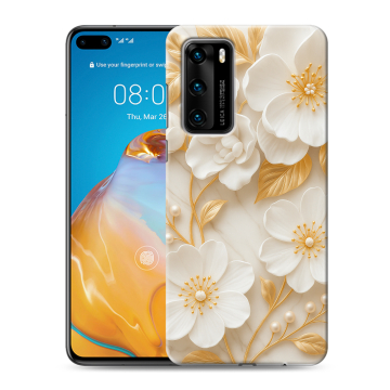 Силиконовый чехол на Huawei P40 с принтом Цветы Силиконовый чехол на Huawei P40 с принтом Цветы