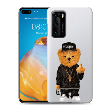 Силиконовый чехол на Huawei P40 с принтом Мишка Силиконовый чехол на Huawei P40 с принтом Мишка