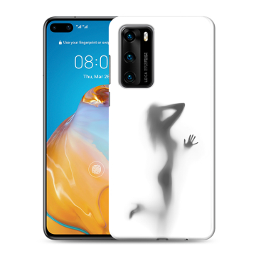 Силиконовый чехол на Huawei P40 с принтом Силуэт