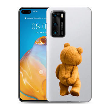 Силиконовый чехол на Huawei P40 с принтом Медведь Силиконовый чехол на Huawei P40 с принтом Медведь
