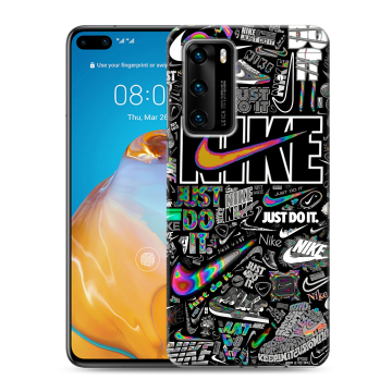 Силиконовый чехол на Huawei P40 с принтом Найк