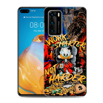 Силиконовый чехол на Huawei P40 с принтом Дональд Дак Деньги Силиконовый чехол на Huawei P40 с принтом Дональд Дак Деньги