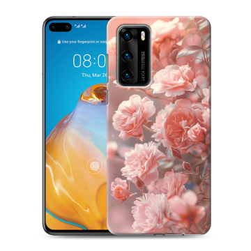 Силиконовый чехол на Huawei P40 с принтом Розовые розы Силиконовый чехол на Huawei P40 с принтом Розовые розы