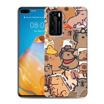 Силиконовый чехол на Huawei P40 с принтом капибара