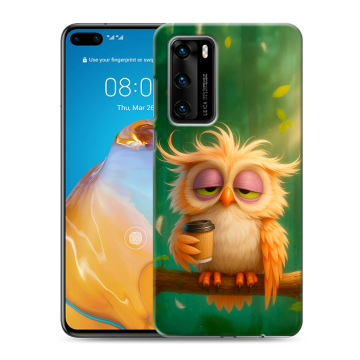 Силиконовый чехол на Huawei P40 с принтом сова Силиконовый чехол на Huawei P40 с принтом сова