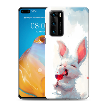 Силиконовый чехол на Huawei P40 с принтом кролик зайчик Силиконовый чехол на Huawei P40 с принтом кролик зайчик