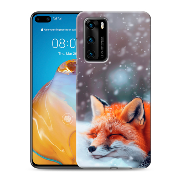 Силиконовый чехол на Huawei P40 с принтом лиса Силиконовый чехол на Huawei P40 с принтом лиса