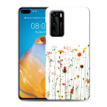 Силиконовый чехол на Huawei P40 с принтом цветы Силиконовый чехол на Huawei P40 с принтом цветы