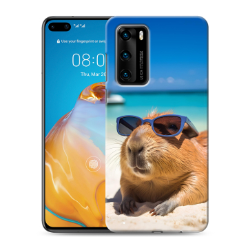 Силиконовый чехол на Huawei P40 с принтом Капибара Силиконовый чехол на Huawei P40 с принтом Капибара