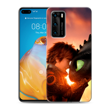 Силиконовый чехол на Huawei P40 с принтом Как приручить дракона