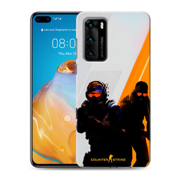Силиконовый чехол на Huawei P40 с принтом Контер страйк Counter strike
