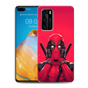 Силиконовый чехол на Huawei P40 с принтом Дедпул Deadpool
