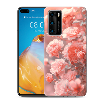 Силиконовый чехол на Huawei P40 с принтом Розы цветы Силиконовый чехол на Huawei P40 с принтом Розы цветы