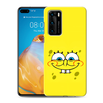Силиконовый чехол на Huawei P40 с принтом спанчбоб спанч боб