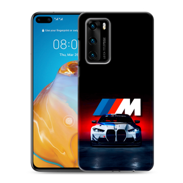 Силиконовый чехол на Huawei P40 с принтом БМВ BMW