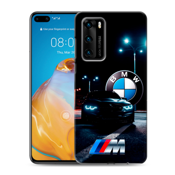 Силиконовый чехол на Huawei P40 с принтом БМВ BMW