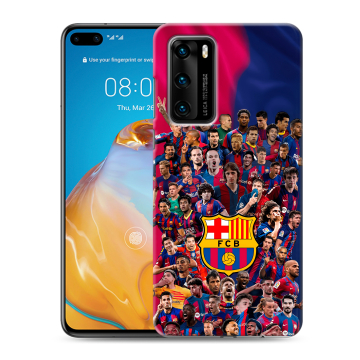 Силиконовый чехол на Huawei P40 с принтом Барселона Barcelona