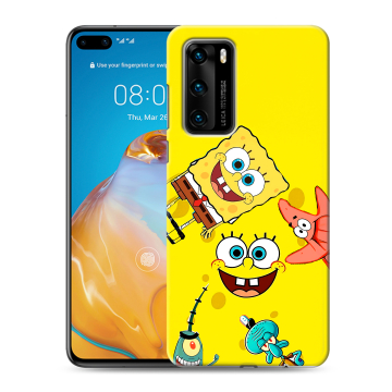 Силиконовый чехол на Huawei P40 с принтом Спанч боб Спанчбоб