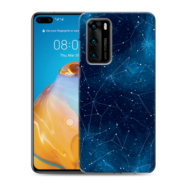 Силиконовый чехол на Huawei P40 с принтом Космос звезды